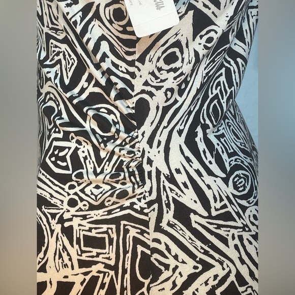 DVF Diane Von Furstenberg ROCCO Silk Jersey Dress Tribal Tattoo New NWT size 6 - Picture 4 of 12